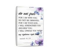 XGINERFEX Do Not Fear Canvas Wall-Art Isaiah 41:10 Scripture Print for Home Office Living Room Inspirational Decor(Unframed,16X24inch(40X60cm))