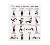 XGINERFEX Dumbbell Exercise Canvas Wall-Art Modern Gym Room Decor Black And White Bodybuilder Poster Prints For Home Workout Studio (Unframed,16X24inch(40X60cm))