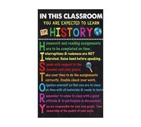 XGINERFEX Educational History Timeline Posters, Classroom Decor Social Studies Wall-Art for Elementary, Middle, High School, Bulletin Board Decor for Teachers (Unframed,16x24inch(40x60cm))