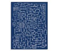 XGINERFEX Educational Vintage Electrical Poster Industrial Blueprint Canvas Wall-Art for Engineering Study and Cafe Decor(Unframed,16x24inch(40x60cm))