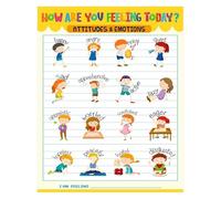 XGINERFEX Emotions Chart for Feelings Chart Educational Poster Kindergarten Classroom Decor Bulletin Board Teacher Supplies(Unframed,08x12inch(20x30cm))