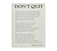 XGINERFEX Encouraging Wall-Art Canvas Print Don’t Quit Motivational Poem Poster For Office Decor Home Study Room Inspiration(Framed,16x24inch(40x60cm))