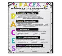 XGINERFEX English Writing Strategy RACE Chart Educational Guide Poster Canvas Wall-Art for Classroom Home Office(Framed,08x12inch(20x30cm))