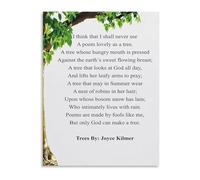 XGINERFEX Explore the Whispering Trees Poem Canvas Poster Wall-Art for Adventurous Bedroom and Playhouse Decor(Framed,08x12inch(20x30cm))