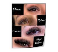 XGINERFEX Eyelash Style Lookbook Poster Extension Design Inspiration Canvas Wall-Art for Brow and Lash Studio(Unframed,12x18inch(30x45cm))