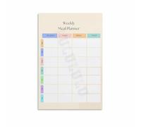 XGINERFEX Family Meal Ideas Poster Weekly Healthy Eating Guide for Kitchen Wall Decor and Menu Planning Aid(Unframed,16x24inch(40x60cm))