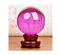 XGINERFEX Feng Shui Ornaments Crystal Ball/Photography Ball Transparent Glass with Bracket Base Transfer Lucky Fortune-Telling for Photography Decoration (Yellow 6CM) Gemstone Stone