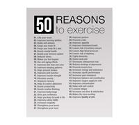 XGINERFEX Fitness Motivation Poster 50 Reasons to Exercise Gym Wall-Art Inspirational Quotes for Men Women(Framed,16x24inch(40x60cm))
