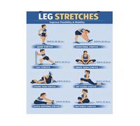 XGINERFEX Flexibility Workout Poster Stretching Exercises Chart for Beginners Runners Cool Down Gym Wall Decor Canvas(Unframed,08X12inch(20X30cm))