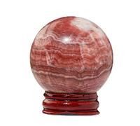 XGINERFEX Gemstones for Decoration About Meat Pork Ball Bacon Stone Crystal Sphere Balls Gift Decor Quartz Crystals,50~55mm Gemstone Stone