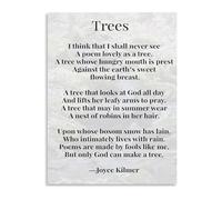 XGINERFEX Growth and Stillness Trees Poetry Art Poster Canvas Print for Earthy Living Room Bedroom and Reading Nook(Unframed,08x12inch(20x30cm))