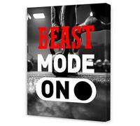 XGINERFEX Gym Motivation Typography Wall-Art - Intense Workout Quotes Poster for Home Gym, Beast Mindset Fitness Decor for Men & Women(Framed,08x12inch(20x30cm))