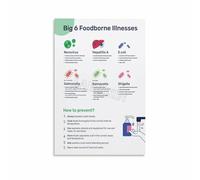 XGINERFEX Health and Poster Food Kitchen Hygiene Rules Guide Wall-Art Canvas Print for Kitchen Decor Restaurant Cafe Home Informational Educational Chart(Unframed,12x18inch(30x45cm))