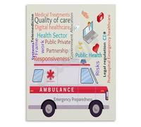 XGINERFEX Healthcare Innovation Poster Telemedicine Framework and Future Trends Chart for Health Tech Company Lobby(Unframed,12x18inch(30x45cm))