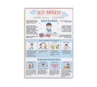 XGINERFEX High School College Study Guide Test Taking Strategies and Anxiety Tips Educational Poster for Exam Success Wall-Art Decor(Framed,12X18inch(30X45cm))
