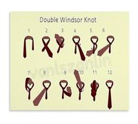 XGINERFEX How To Tie A Tie Tutorial Canvas Wall-Art Poster Mens Fashion Necktie Guide Step Instructions Wedding Groomsmen Gift Idea(Unframed,16x24inch(40x60cm))