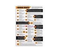 XGINERFEX Human Rights Day Poster - Celebrating the Adoption of the Declaration - Educational Historical Wall-Art for Home & Office Decor(Framed,12x18inch(30x45cm))