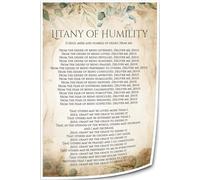 XGINERFEX Humility Prayer Print Litany of Humility Vertical Wall-Art for Bedroom Office and Space Decor(Framed,12x18inch(30x45cm))