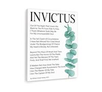 XGINERFEX I Am the Master of My Fate Wall-Art Invictus Poem Quote Captain of My Soul Motivational Canvas Print for Home Office Man Cave(Framed,08X12inch(20X30cm))