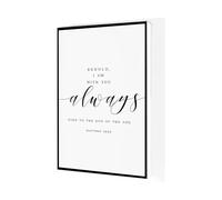 XGINERFEX I Am With You Always Bible Verse Wall-Art, Matthew 28:20 Scripture Print, Christian Home Decor for Living Room, Modern Religious Artwork(Framed,16X24inch(40X60cm))