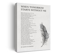 XGINERFEX “If I Could” - Poem of Remembrance Canvas Art, Bereavement Wall Decor for Comfort, Tribute to Those We Miss, Tabletop Memorial(Unframed,16x24inch(40x60cm))