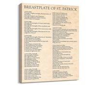 XGINERFEX Irish Wall-Art Breastplate of Saint Patrick Prayer Christian Canvas Print Landscape Set for Bedroom Living Room(Unframed,12x18inch(30x45cm))