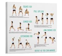 XGINERFEX Kettlebell Strength Training Poster - Full Body Exercises & Workout Chart, Gym Wall Decor for Garage & Gym(Framed,08x12inch(20x30cm))