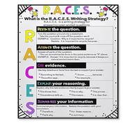 XGINERFEX Laminated Learning Aid Poster RACE Method Reading Response Writing Strategy Anchor Chart Upper Elementary Classroom(Unframed,16x24inch(40x60cm))