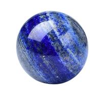 XGINERFEX Lapis Lazuli Quartz Crystal Balls with Wooden Stand, Decorative Blues Gemstone Divination Sphere,52~55mm Gemstone Stone