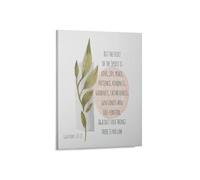 XGINERFEX Love Joy Peace Patience Wall Decor, Galatians 5:22-23 Bible Quote Canvas Art, Fruit of the Poster for Home, Church Gift Idea(Framed,16x24inch(40x60cm))