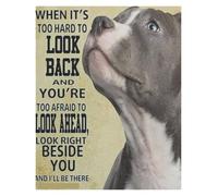 XGINERFEX Man Cave Decor Poster - Look Right Beside You in Retro Style, Vintage Wall-Art for Basement, Bar, Game Room, Gift for Him, Dad (Framed,12x18inch(30x45cm))
