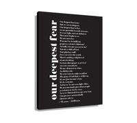 XGINERFEX Marianne Williamson Quote Poster Our Deepest Fear is Not That We Are Inadequate Canvas Art for Empowerment Decor(Unframed,16X24inch(40X60cm))