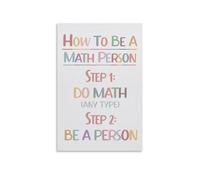 XGINERFEX Math Mindset Poster, Inspirational How To Be A Math Person Quote, Classroom Decor for Teachers, Students(Framed,08x12inch(20x30cm))