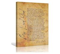 XGINERFEX Merton Prayer Canvas Wall-Art, “My Lord God” Quote Print, Inspirational Catholic Christian Decor for Living Room, Home Office, Study(Framed,12x18inch(30x45cm))
