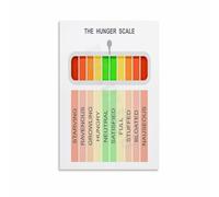 XGINERFEX Mindful Eating Scale Poster, Intuitive Eating Guide Canvas Art Print for Dietitian Office, Kitchen, Gym Wall(Framed,16x24inch(40x60cm))