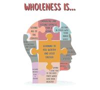 XGINERFEX Minimalist Mental Health Poster, Wholeness is Quote Print for Office, Decor, Social Worker Wall-Art Gift (Framed,16x24inch(40x60cm))