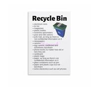 XGINERFEX Minimalist Recycling Symbols Canvas Print, Modern Green Lifestyle Poster Wall-Art for Contemporary Living Room (Unframed,12x18inch(30x45cm))