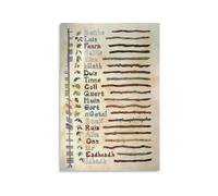 XGINERFEX Modern Ogham Art Print Minimalist Graphic Design of the Ancient Celtic Alphabet Gallery Wall Decor(Framed,08x12inch(20x30cm))