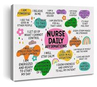 XGINERFEX Motivational Nurse Quote Canvas Wall-Art Inspirational Poster for Office Decor Home Gift Appreciation Ready to Hang(Unframed,08x12inch(20x30cm))