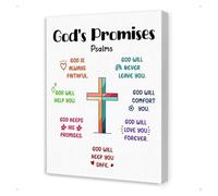 XGINERFEX My First Book of Psalms Promises Canvas - Colorful Christian Art for Toddlers, for Bedtime, Baptism Gift, or Prayer Corner(Unframed,16x24inch(40x60cm))