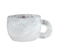 XGINERFEX Nature Crystal Coffee Cup,Dream Amethyst Tea, Clear Quartz with Handle, Multi Colored Mugs Elegant Gift for Home Office, Crafts,White Gemstone Stone