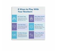 XGINERFEX Newborn Development Play Guide Sensory Exploration Activities Poster Wall-Art Canvas Print for Nursery Bedroom Living Room Decor(Unframed,16x24inch(40x60cm))