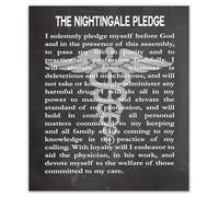 XGINERFEX Nursing Graduation Gift Idea, Framed Art Print Featuring Nurse’s Pledge & Nightingale Quote, Decor for Nurse or Healthcare Worker(Unframed,08x12inch(20x30cm))