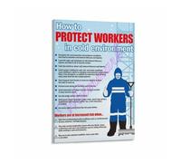 XGINERFEX Occupational Poster Cold Stress Prevention and Worker Health Canvas Wall Decor for Factory Lounge(Framed,08x12inch(20x30cm))