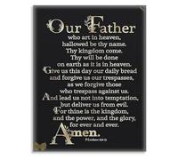 XGINERFEX Our Father Lord's Prayer Poster Jesus Christ Canvas Wall-Art Religious Wall Decor for Home or Sanctuary(Framed,12x18inch(30x45cm))