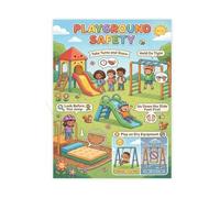 XGINERFEX Outdoor Play Poster Playground Rules for School Yard or Community Park Decor(Unframed,12x18inch(30x45cm))