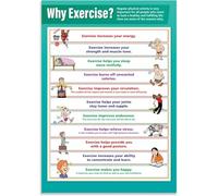 XGINERFEX PE Poster Get Moving Have Fun Physical Activity Chart for Childrens School Gym Classroom Wellness Decor(Framed,16x24inch(40x60cm))