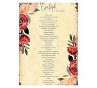 XGINERFEX Philosophical Wall Art - A Short Epitaph Poem Print, Contemplative Decor for the Living Room, Bookshelf Wall or Quiet Corner(Unframed,12x18inch(30x45cm))