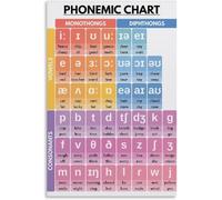 XGINERFEX Phonetics Poster for English Learners - American English Phonemic Chart, Pronunciation Guide & Educational Wall Decor(Framed,16x24inch(40x60cm))