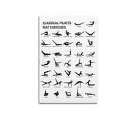 XGINERFEX Pilates Instructor Gift, Anatomical Poses Poster, Exercise Reference Guide for Teaching, Studio, Personal Practice(Framed,12x18inch(30x45cm))